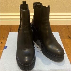 Prada Leather Chelsea boots